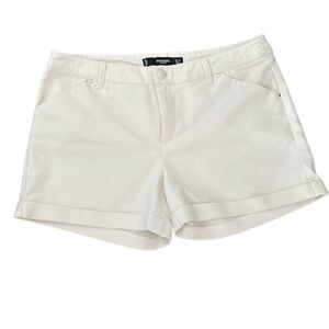 EUC! MANGO Cream/Off-White Short Cuffed Shorts - Size 6